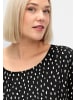 sheego Kurzarmshirt in schwarz-gemustert