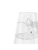 Mr. & Mrs. Panda Weißweinglas Wüstenfuchs Blumen ohne Spruch in Transparent