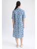 DeFacto Hemdblusenkleid SHIRT DRESS in Mittelblau