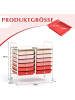 COSTWAY Rollwagen mit 12 stapelbaren Schubladen in Rosa