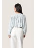 Soaked in Luxury Langarm-Bluse SLArjana Lockere Passform in Silver Blue Stroke Print