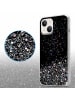 cadorabo Hülle für Apple iPhone 14 Glitter in Schwarz mit Glitter