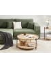 Beliani Couchtisch LANDER in Braun/Schwarz - (W) 78 x (H) 40 x (L) 78 cm