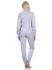NORMANN langarm Schlafanzug Pyjama Bündchen und Stern - 83343 in grau