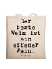 Mr. & Mrs. Panda Jutebeutel Der beste Wein ist... mit Spruch in Creme