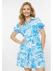 Usha Women Dress in blue white