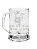 Mr. & Mrs. Panda Gravur Bierkrug Fische Astrologie mit Spruch in Transparent