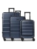Police Dublin 4 Rollen Kofferset 3-teilig mit Dehnfalte dark blue