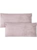 Aspero 2 Kissenbezüge aus Streifen-Flanell 40x80 cm Mendoza in Rosa