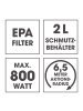 Clean Maxx Zyklon-Staubsauger 800W schwarz/rot  Schwarz