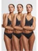 Urban Classics Urban Classics Ladies Rip Slip 3-Pack in blk/blk/blk