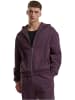 Urban Classics Sweatshirt FLUFFY ZIP in Lila