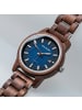 Holzkern Herren-Uhr Automatik Nightbird Walnuss/Blau