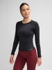 Hummel Hummel T-Shirt Hmlclea Yoga Damen Dehnbarem Atmungsaktiv Schnelltrocknend Nahtlosen in BLACK MELANGE