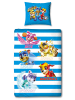 Paw Patrol Kinder-Bettwäsche "Paw Patrol Mighty Pups" in Blau / Weiß