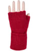 styleBREAKER Fingerlose Strickhandschuhe in Weinrot
