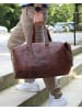 SID & VAIN Leder-Reisetasche YALE Weekender groß Handgepäck echt Leder in braun