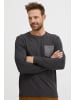 FQ1924 Langarmshirt FQDanfo 21900456-ME  Langarmshirt mit Brusttasche in Grau