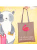 Mr. & Mrs. Panda Tote Bag Mutig zu seinen Meinungen stehen mit S... in Braun Pastell
