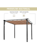 Outsunny Pergola 300L x 400B x 223H cm Grau+Braun