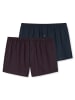 Schiesser Webboxershorts 2er Pack in Rot Gestreift