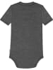 Normani Outdoor Sports Baby Kurzarm Body aus 100 % Bio-Merinowolle mit Druckknopf in Anthrazit