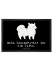 Mr. & Mrs. Panda Schmutzfangmatte Spitz Lebensretter mit Spruch in Schwarz