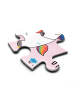 Mr. & Mrs. Panda Puzzle Einhorn Herz mit Spruch in Rot Pastell