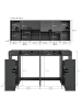 ebuy24 Waschmaschinenschrank Free (6-teilig) Anthrazit 190 x 60 cm
