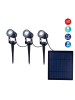 näve LED Solarleuchte "SPOTI" in schwarz - (L)4.1 cm x (B)4.1 cm x (H)24 cm