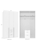 Wimex Kleiderschrank Mugano graphit 135 / 58 / 236cm