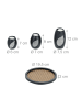 relaxdays Teelichthalter in Schwarz/ Hellbraun - (H)13,5 x Ø 19,5 cm