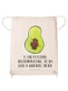 Mr. & Mrs. Panda gym tasche Avocado Kern mit Spruch in Creme