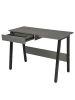 home24 Schreibtisch Volon in Grau / Schwarz
