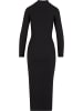 Urban Classics Urban Classics Ladies Rib Longlseeve Mockneck Dress in black