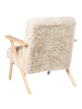 Beliani Sessel KISA in Beige/Braun - (W) 74 x (H) 84 x (L) 80 cm
