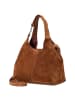COCCINELLE C-Easy Suede - Henkeltasche S 20 cm (warm taupe) in cognac/cognac