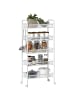 HOMCOM Servierwagen in Weiß 45L x 26,5B x 106H cm