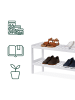 relaxdays Schuhregal in Weiß - (B)70 x (H)33 x (T)26 cm
