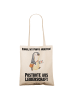 Mr. & Mrs. Panda Schultasche Postbote Leidenschaft mit Spruch in Creme