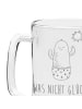 Mr. & Mrs. Panda Gravur Bierkrug Kaktus Sonne mit Spruch in Transparent