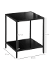 HOMCOM Beistelltisch-40L x 40B x 50H cm-Schwarz