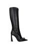 Versace Schwarz Leder High Absatz Stiefel