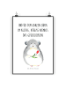 Mr. & Mrs. Panda Wandbild Chinchilla Blume mit Spruch in Weiß