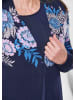GOLDNER Strickjacke mit V-Ausschnitt in marine / gemustert