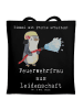 Mr. & Mrs. Panda Tote Bag Feuerwehrfrau Leidenschaft mit Spruch in Schwarz