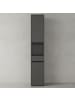 KADIMA DESIGN Hochschrank HAMBURG Soft-Close Badschrank schmal Badregal in Graphit