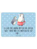 Mr. & Mrs. Panda Blechschild Pinguin mit Kind mit Spruch in Blau Pastell