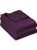 Erwin Müller Baumwolle Wohndecke 2er-Pack in aubergine