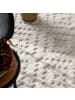KADIMA DESIGN Teppich Kurzflor Struktur Rauten Wohnzimmer in Creme